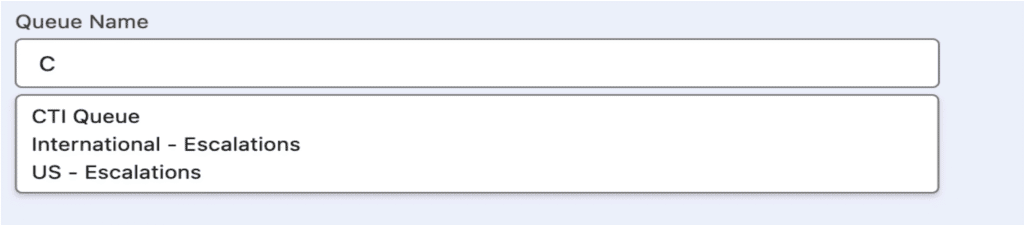 The search box used to find and assign users or queues.