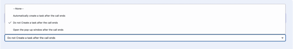 The activity options for creating a task, skipping it, or opening a pop-up window.