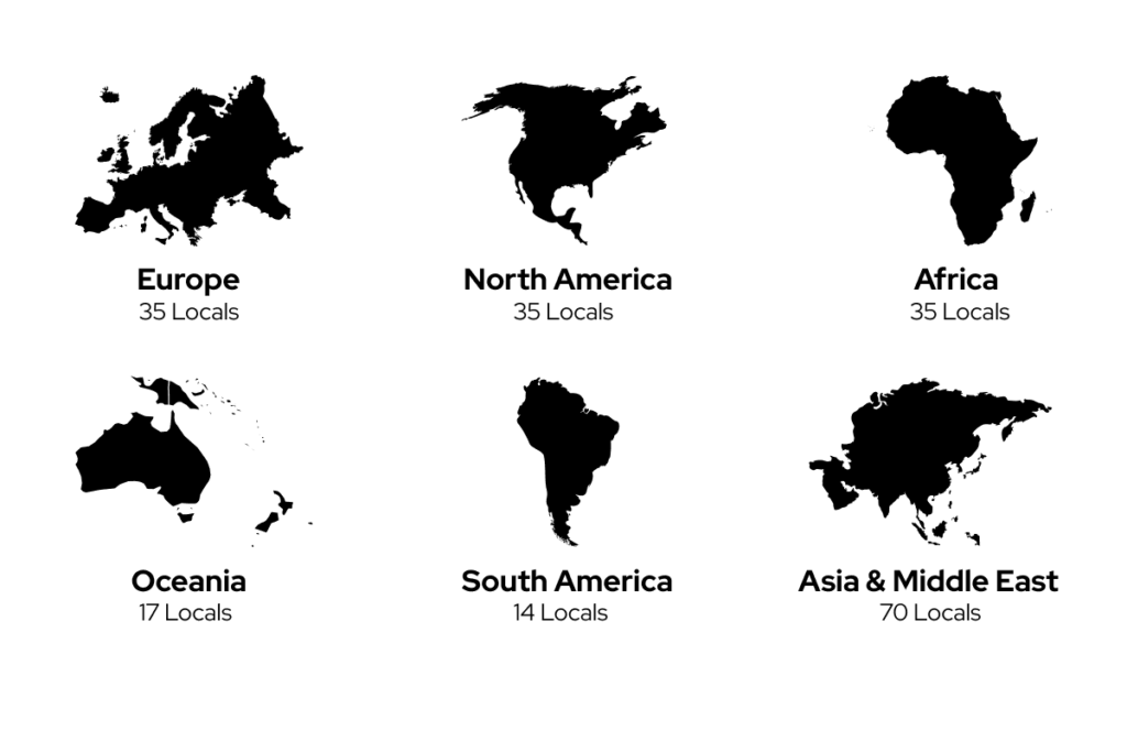 Illustration showing a call flow inside Salesforce with outbound calls routed to nearly 200 locales, supported by at least four terminating carriers and powered by Twilio’s global network for reliability without vendor lock-in.
